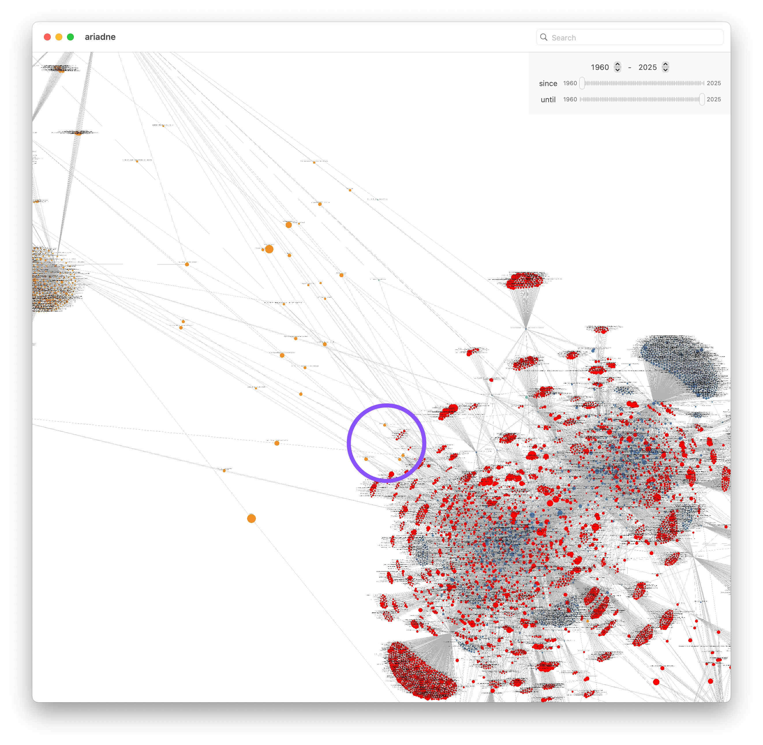A zoomed out view of the BVH graph, highlighting some papers that are closer to the BVH graph.