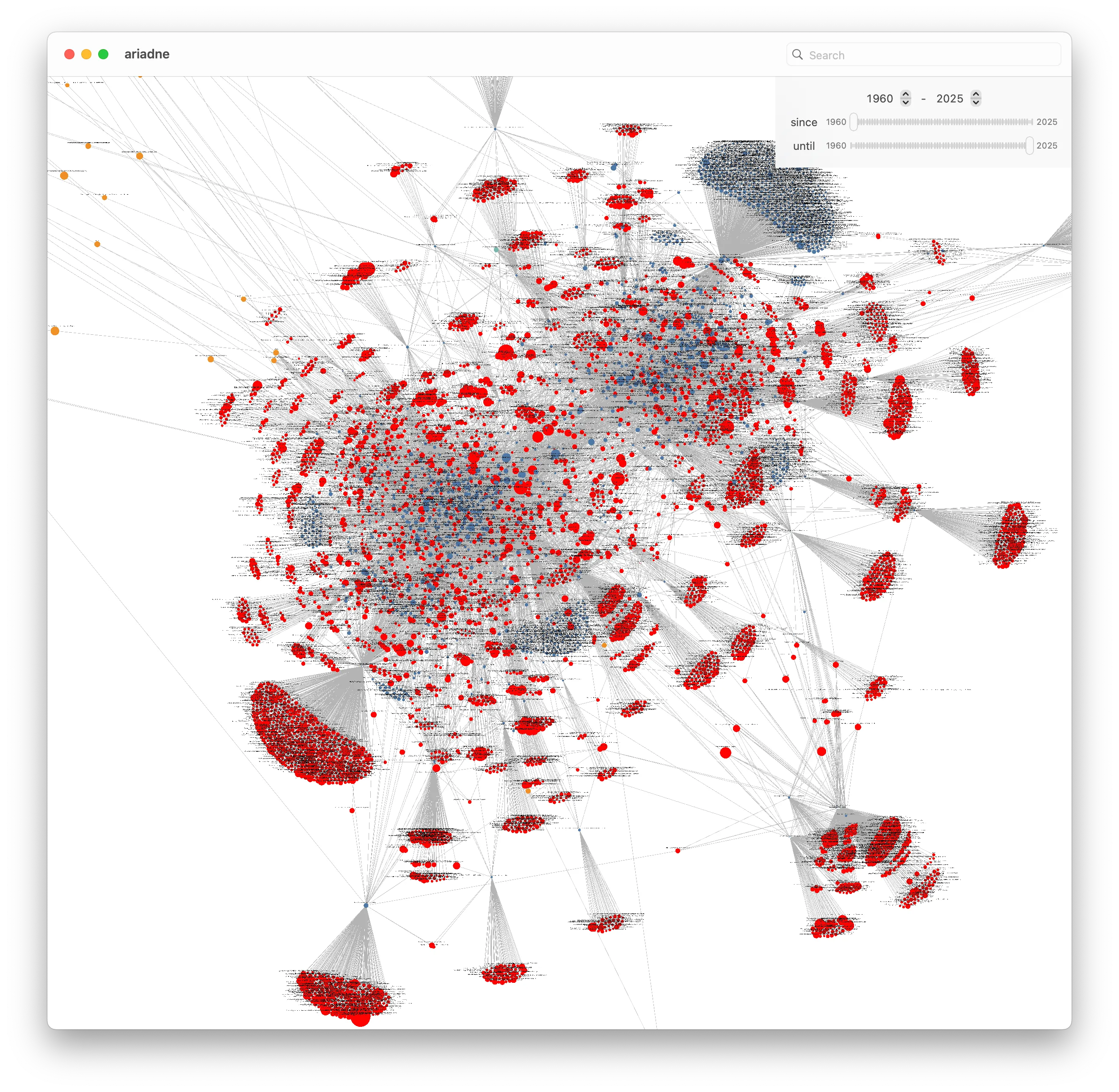 A view of the BVH graph with additional papers added.